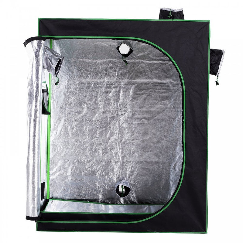 Outsunny Hydroponic Plant Grow Tent Canopy Indoor Reflective Mylar Green Room 600D Oxford 120L x60W x150Hcm Silver