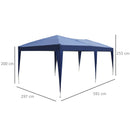 6m x 3m Waterproof Pop Up Party Tent / Marquee - Blue