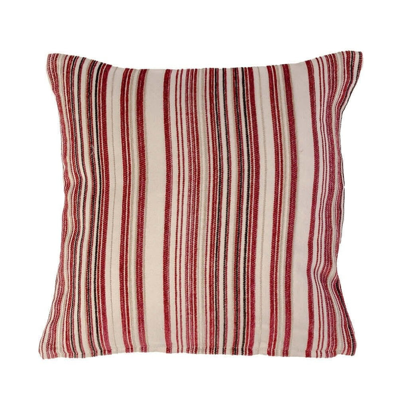 Chenille Varied Stripe 55cm Cushion - Red