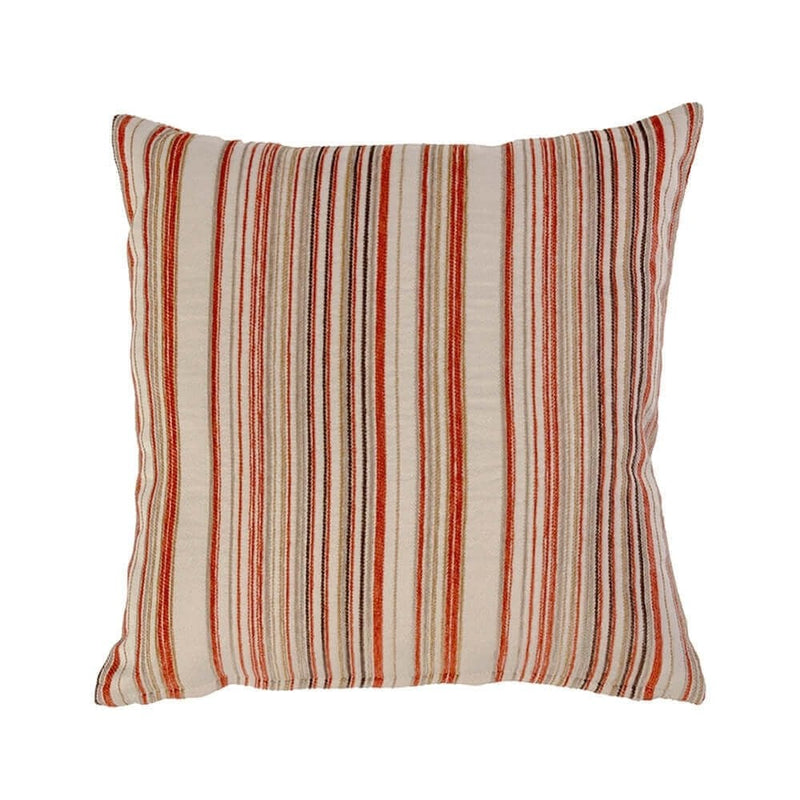 Chenille Varied Stripe 45cm Cushion - Terracotta