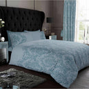 Empire Damask Duvet Cover Bedding Set - Duck Egg