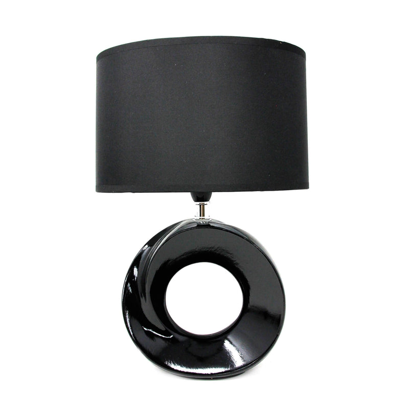 Phoebe Ceramic Table Lamp - Black