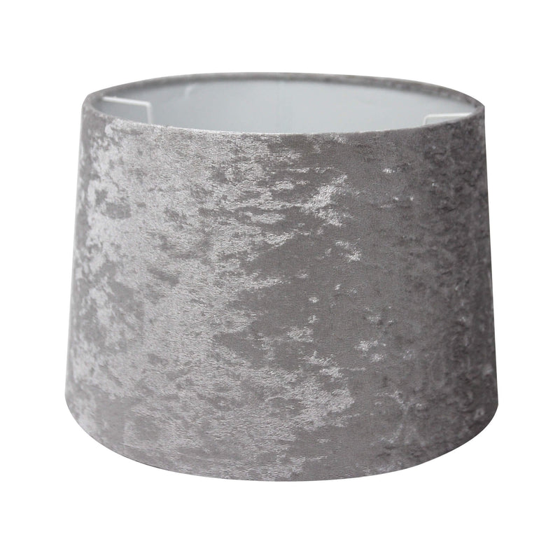 Velvet Lamp Shade - Silver