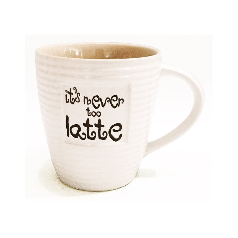 "Its Never Too Latte" Ceramic Drinking Mug Birthday Christmas Gift
