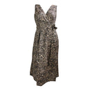 Womens Sleeveless Summer Aztec Print V-Neck Dress