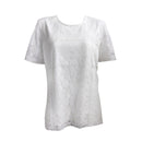 Women's Summer Lace Front T-shirt- Ivory