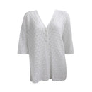 Women's Pointelle Stitch Button Cardigan