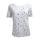 Printed Short Sleeve Womens Top