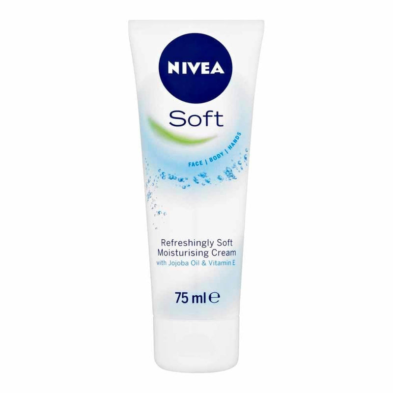 Nivea Soft Refreshingly Soft Moisture Tube 75ml Tube Face Hands Arms Travel