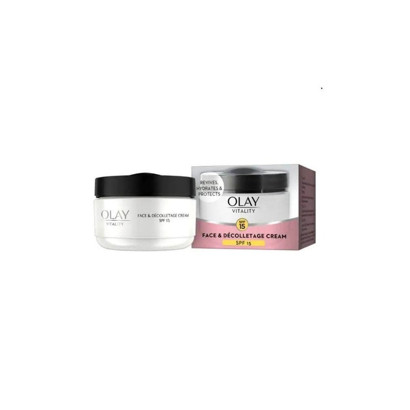 Olay Vitality Face and Decolletage Day Cream 50ml Youth Restoring Everyday Use