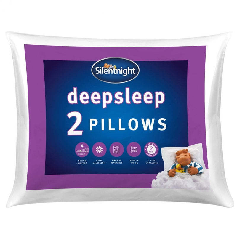 Two 2 Pack Deepsleep Pillows Super Soft Medium Support Sleep Easy Luxury