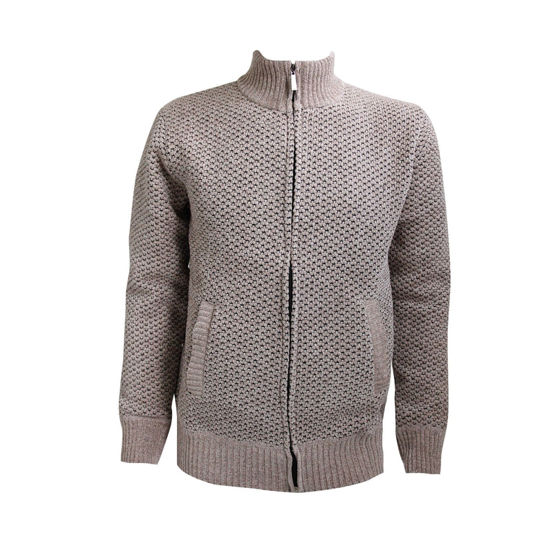 Hutson Harbour Textured Full Zip Cardigan - Beige