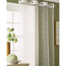 Flock Leaf Voile Curtain