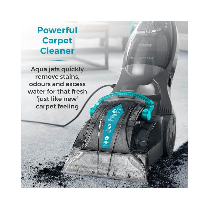 Tower T548002 TCW5 AQUAJETPLUS Carpet Washer with Allergen Removal and 250ml Cle