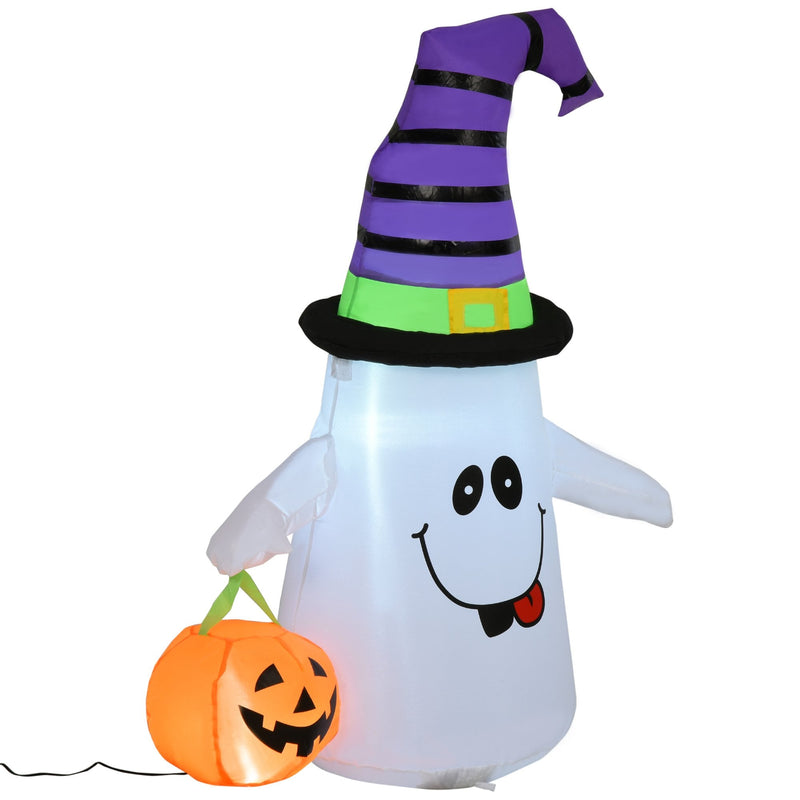 Halloween Inflatable Witch With Pumpkin Lantern 1.2m