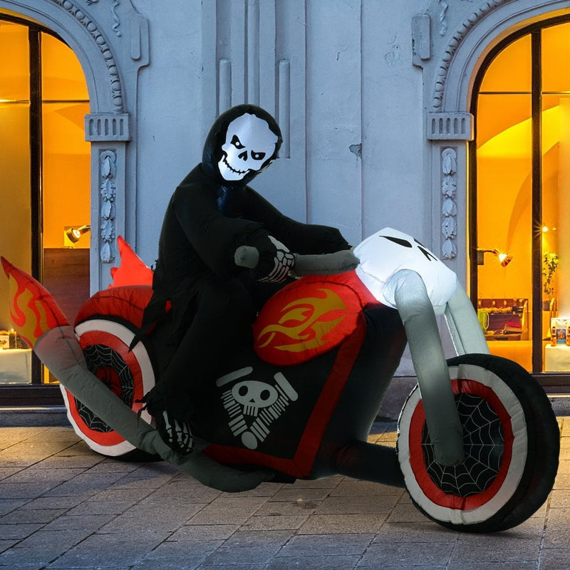 Halloween Inflatable Grim Reaper Ghost Chariot 1.2m