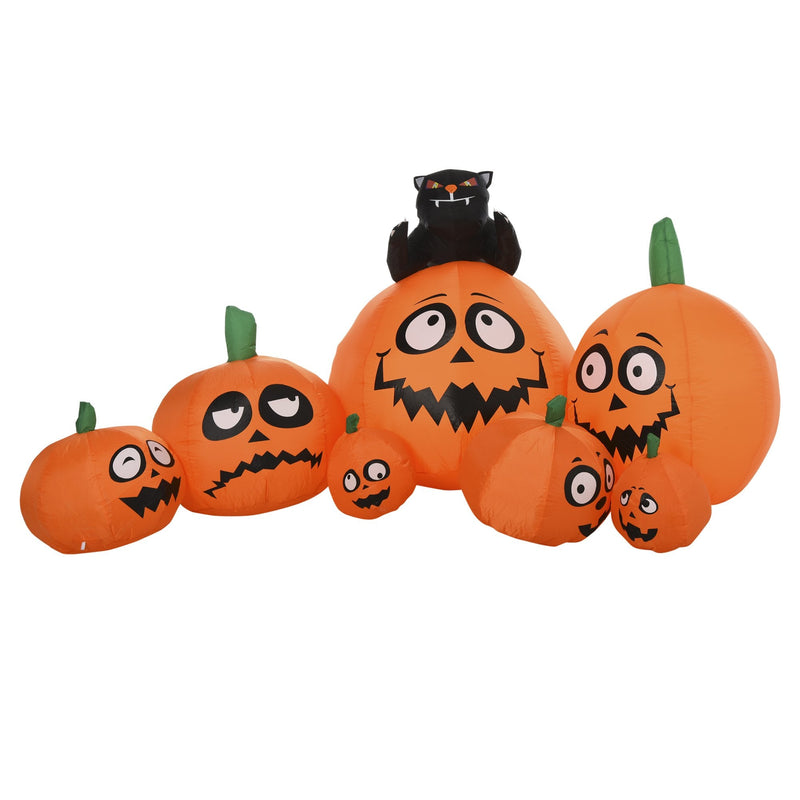 Halloween Inflatable Pumpkin and Cat Display with Lights 1.2m