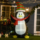 Christmas Time 2.4m LED Polyester Outdoor Christmas Inflatable Penguin