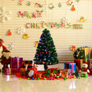 Christmas Time 4ft 120cm Green Fibre Optic Artificial Christmas Tree-Multi colour LED Lights