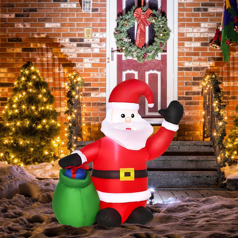 Christmas Time Inflatable Blow up Christmas Santa Claus 120cm LED