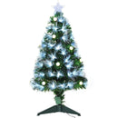 Christmas Time 3ft White Light Artificial Christmas Tree W/ 90 LEDs Star Topper Tri-Base