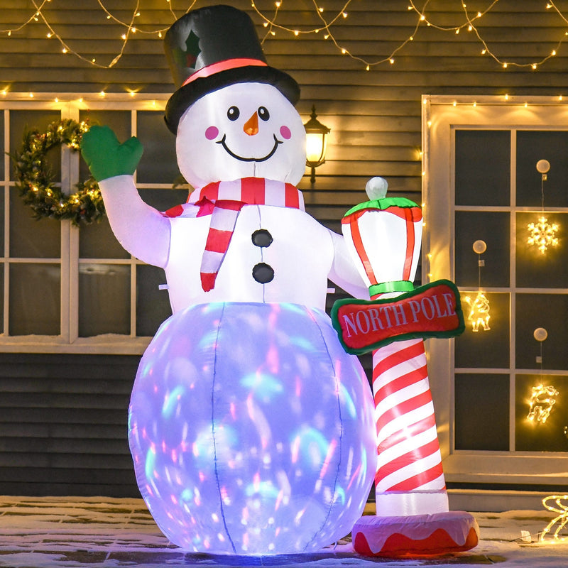 Christmas Time Christmas Inflatable Snowman with Street Lamp Lighted for Home Indoor Outdoor
