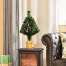 Christmas Time 2FT Prelit Artificial Christmas Tree Fiber Optic LED Light Tabletop Decoration