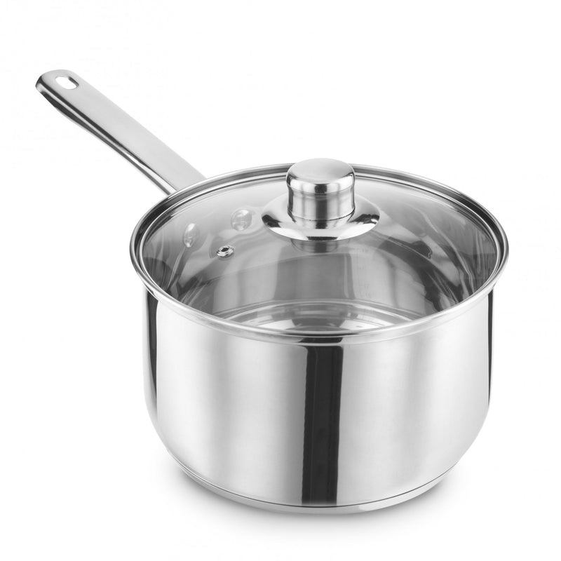 Lewis's Stainless Steel Saucepan 20cm - Silver