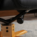 10-Point Massage Black Sofa Armchair Chair PU Leather W/ Footrest Stool Recliner