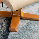 10-Point Massage Beige Sofa Armchair Chair PU Leather W/ Footrest Stool Recliner