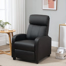 Recliner Black Sofa Chair PU Leather Massage Armcair w/ Footrest and Remote Control for Living Room, Bedroom, Home Theatre