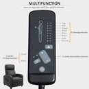 Recliner Black Sofa Chair PU Leather Massage Armcair w/ Footrest and Remote Control for Living Room, Bedroom, Home Theatre