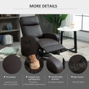 Recliner Sofa Chair PU Leather Massage Armchair w/ Footrest and Remote Control for Living Room, Bedroom, Home Theatre
