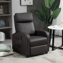 Recliner Sofa Chair PU Leather Massage Armchair w/ Footrest and Remote Control for Living Room, Bedroom, Home Theatre