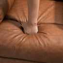 Power Lift Chair Electric Riser Recliner for Elderly, Faux Leather Sofa Lounge Armchair with Remote Control and Side Pocket - Brown