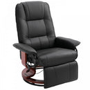 Recliner Chair, PU Leather, 100H cm-Black