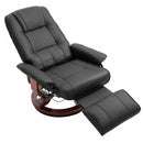 Recliner Chair, PU Leather, 100H cm-Black