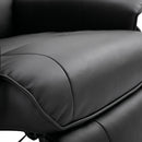Recliner Chair, PU Leather, 100H cm-Black