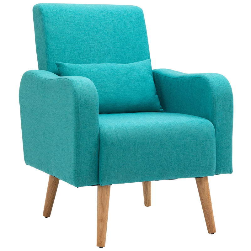 Nordic Armchair Sofa Chair, 72W x 77D x 93Hcm-Teal