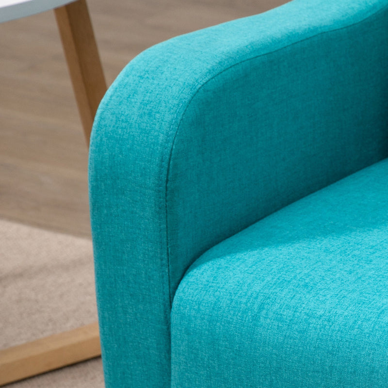 Nordic Armchair Sofa Chair, 72W x 77D x 93Hcm-Teal