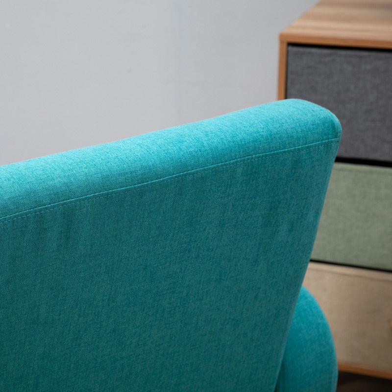 Nordic Armchair Sofa Chair, 72W x 77D x 93Hcm-Teal