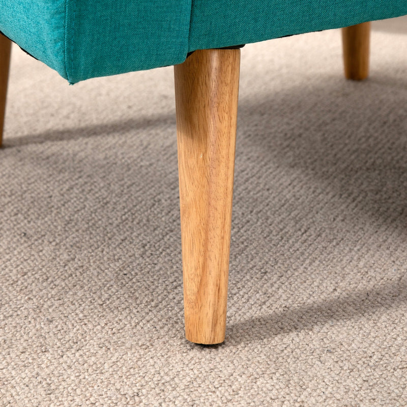 Nordic Armchair Sofa Chair, 72W x 77D x 93Hcm-Teal