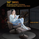 PU Leather Recliner Armchair & Footrest 2 Pcs Duo Set - Brown