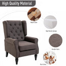 Fabric Tufted Accent Armchair - Brown