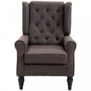 Fabric Tufted Accent Armchair - Brown