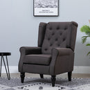 Fabric Tufted Accent Armchair - Brown