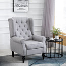 Fabric Tufted Accent Armchair - Grey