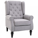 Fabric Tufted Accent Armchair - Grey