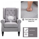 Fabric Tufted Accent Armchair - Grey