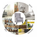 Fabric Tufted Accent Armchair - Grey